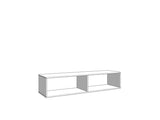 Como Black Slat Effect Wall Mounted Floating Small TV Entertainment Unit - 11014660