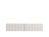 Como White Slat Effect Wall Mounted Floating Small TV Entertainment Unit - 11014661