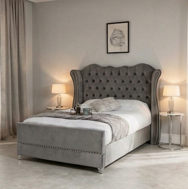 Victoria Wingback Upholstered Bed