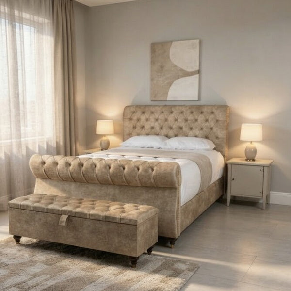 Seinna Swan Upholstered Bed Frame