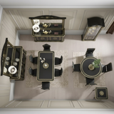 Model AURORA - BLACK-GOLD