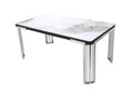 White with Silver Frame