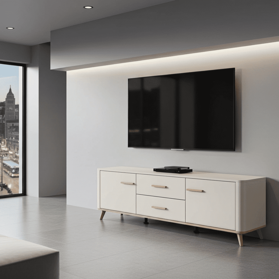 Dariqon Cashmere And Oak Effect 154cm TV Unit - 11014453