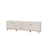 Dariqon Cashmere And Oak Effect Large Wide 180cm TV Unit - 11014490