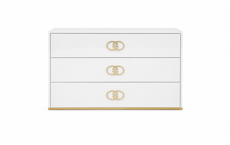 Vogue Dresser - White Gold