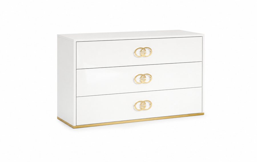Vogue Dresser - White Gold