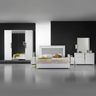 Bella Bedroom Set With 4 Door Wardrobe - White