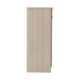 NEVADA 3 DOOR 2 DRAWER MIRRORED WARDROBE - GREY GLOSS/LIGHT OAK EFFECT VENEER