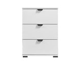 Limone Arctic White 3 Drawer Bedside Table - 11008319