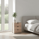Limone Oak Effect 3 Drawer Bedside Table - 11008315