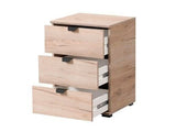 Limone Oak Effect 3 Drawer Bedside Table - 11008315