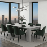 Luiz Concrete Grey Effect Large Extending Dining Table - 2603