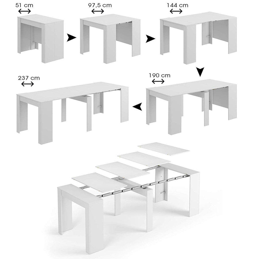 Luiz Concrete Grey Effect Large Extending Dining Table - 2603