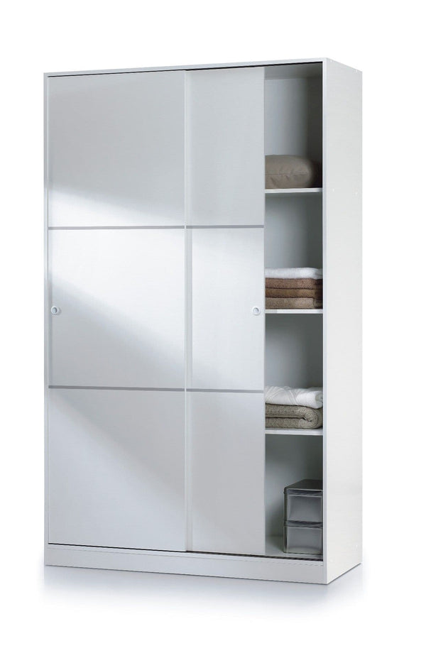 Verona Soft Gloss White Sliding Door Wardrobe – 120cm (2461)