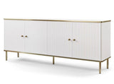 Maison White And Gold 4 Door Wide Sideboard - 3143