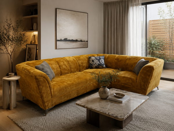 Miami Corner Sofa in Mustard