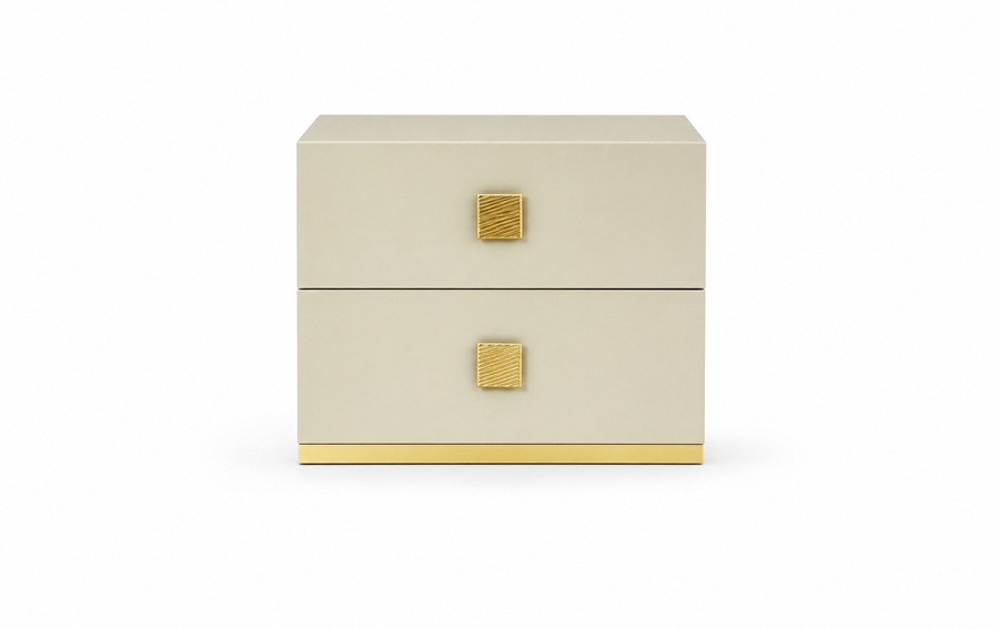 Gilda Night Table - Pearl Bronze