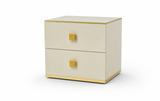 Gilda Night Table - Pearl Bronze