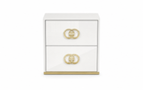 Vogue Night Table - White Gold