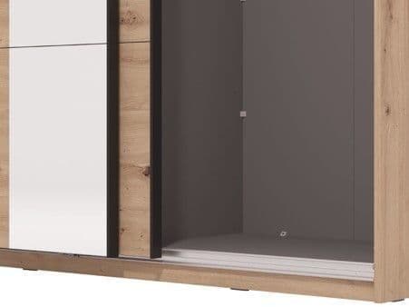 Dakota Oak Effect Sliding Wardrobe with Mirror - 11013480