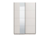 Dakota White Sliding Wardrobe with Mirror - 11013481
