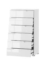 Santino White High Gloss Chest Of Drawers S3 - 2622