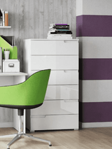Santino White High Gloss Chest Of Drawers S3 - 2622
