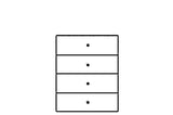 Santino White High Gloss Narrow Chest of Drawers S2 - 2927