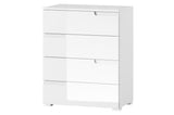 Santino White High Gloss Narrow Chest of Drawers S2 - 2927