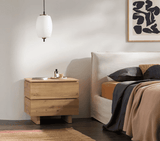 Texas Artisan Oak Effect 2 Drawer Bedside P8AEER22