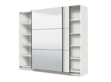 Valentina White 220cm Sliding Wardrobe with Mirror - 11008286