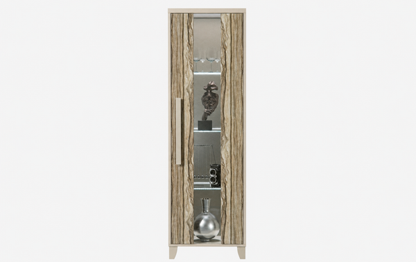 Caprice 1 Door Vetrine - Beige Ambrosiana