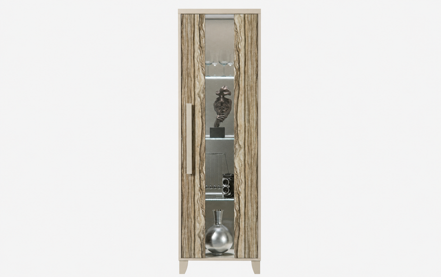 Caprice 1 Door Vetrine - Beige Ambrosiana