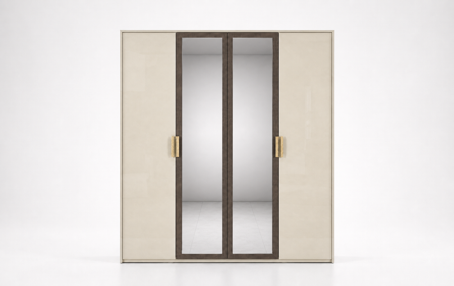 Gilda 4-Door Wardrobe - Pearl Bronze