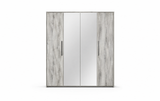 Serena 4-Door Wardrobe - Light Grey