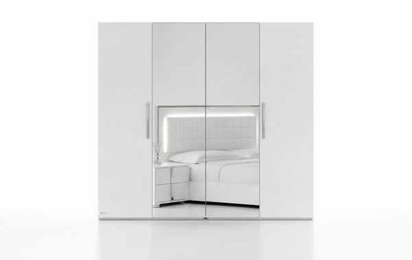 San Marino 4-Door Wardrobe - White