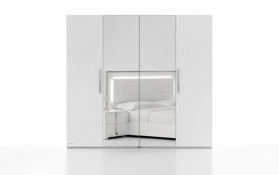San Marino 4-Door Wardrobe - White