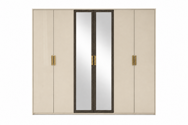 Gilda 6-Door Wardrobe - Pearl Bronze