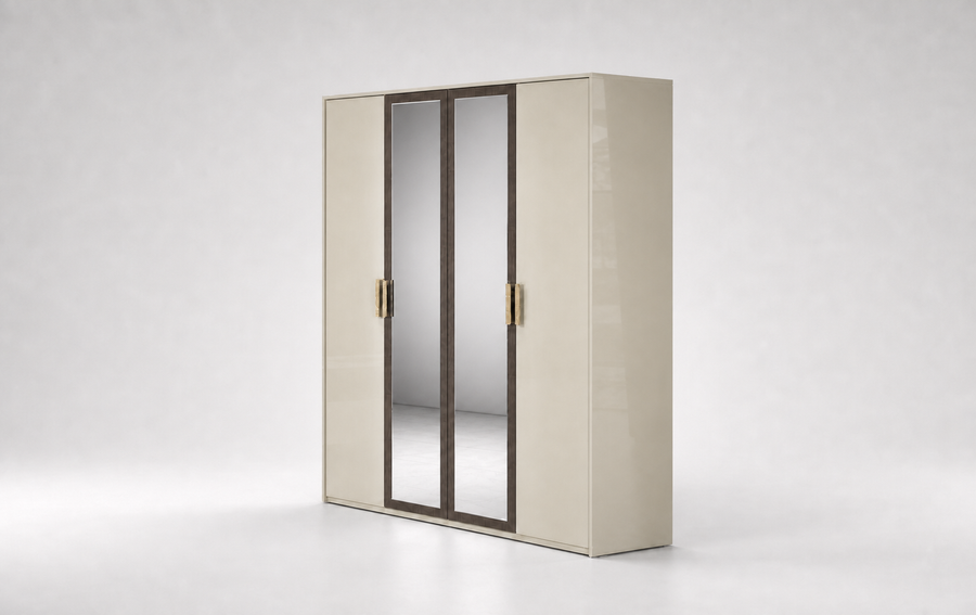 Gilda 4-Door Wardrobe - Pearl Bronze
