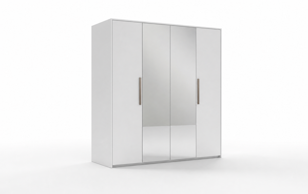 Bella 4 Door Wardrobe – 190cm - White