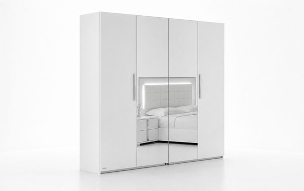 San Marino 4-Door Wardrobe - White