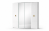 Vogue 4-Door Wardrobe - White Gold