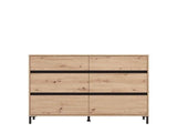 Zavaro Oak Effect Wide Chest Of Drawers - 11014257